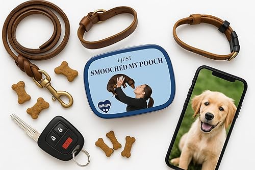 Miniatura 4 de I Just Smooched My Pooch Mints - Regalo divertido para los amantes de los perros, locos de perrito, lata de menta de gaulteria para el aliento