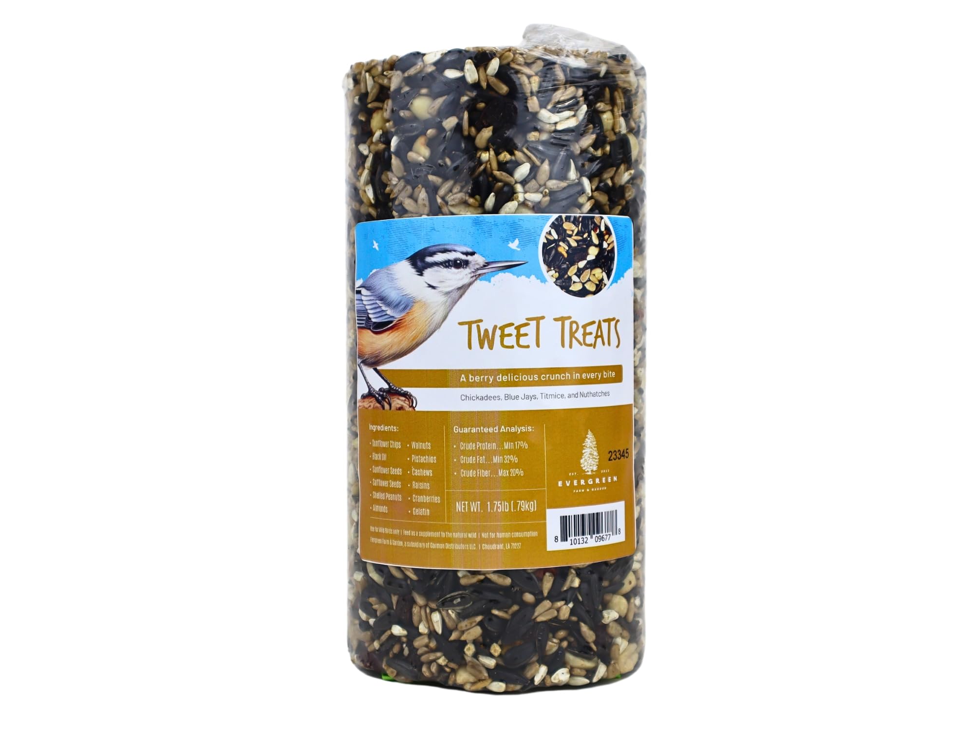 Birdseed Cylinders with Hole - Bird Seed for Outside Wild Birds (Small Cylinder, Tweet Treats 1pc)