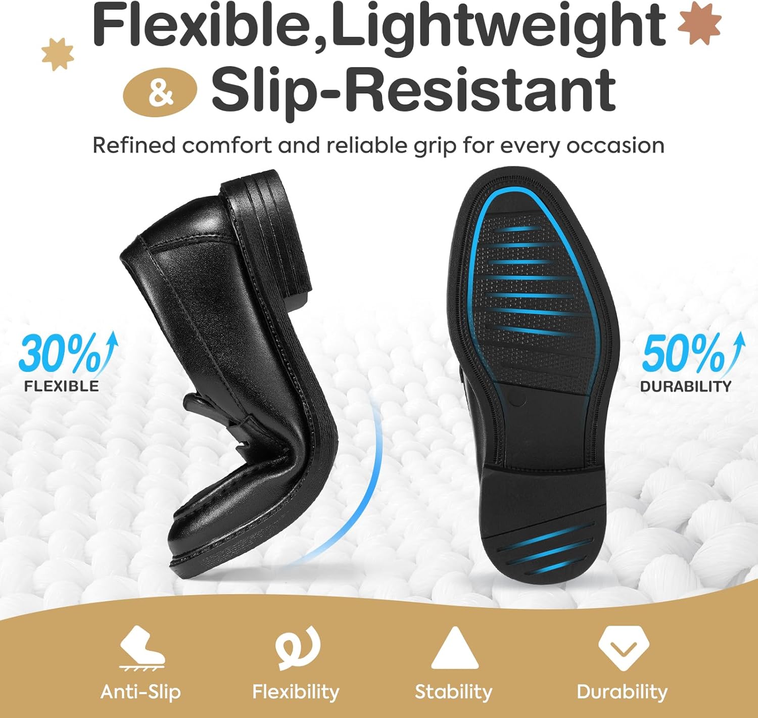 GINNI Boys Dress Shoes Slip-On Loafers Comfortable Lightweight Wedding Church Shoes for Toddler/Little Kid/Big Kid - Image 6