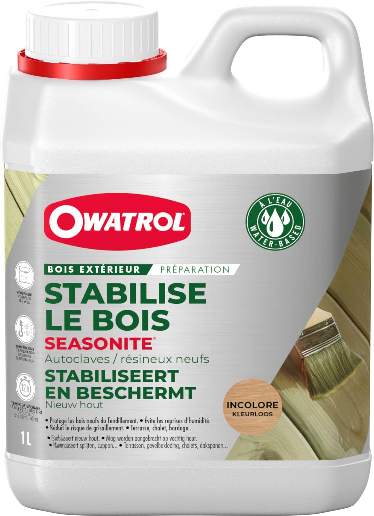 Owatrol Transparent 2.5 Litres Seasonite Protection Soft And Wet Wood Maintenance