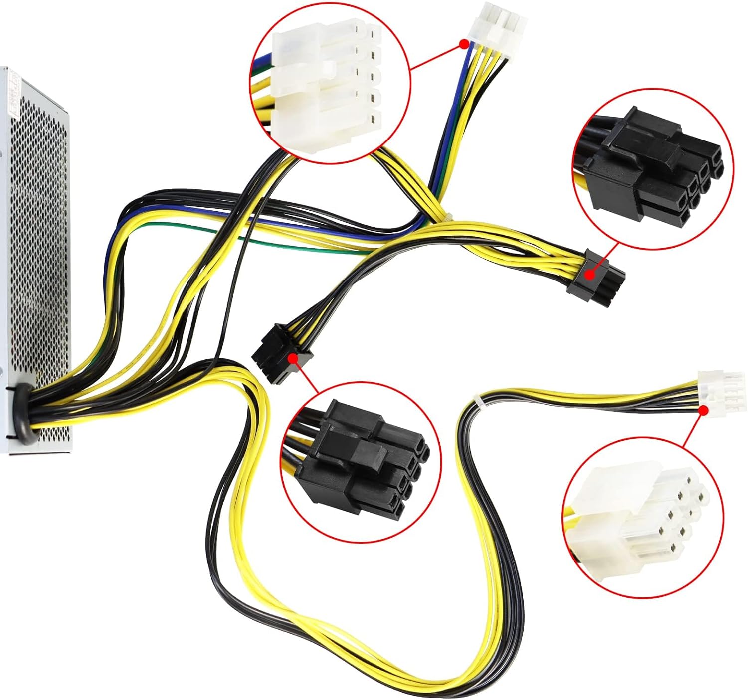 LXun Upgraded 500 W HK600-11PP Power Supply Compatible with Lenovo P330 P340 P350 P328 P310 K M930T T4900K PCK010 FSK010 5P50V03181 5P50V03218 SP50H29598 FSP600-60AGPAA Switching Power Supply