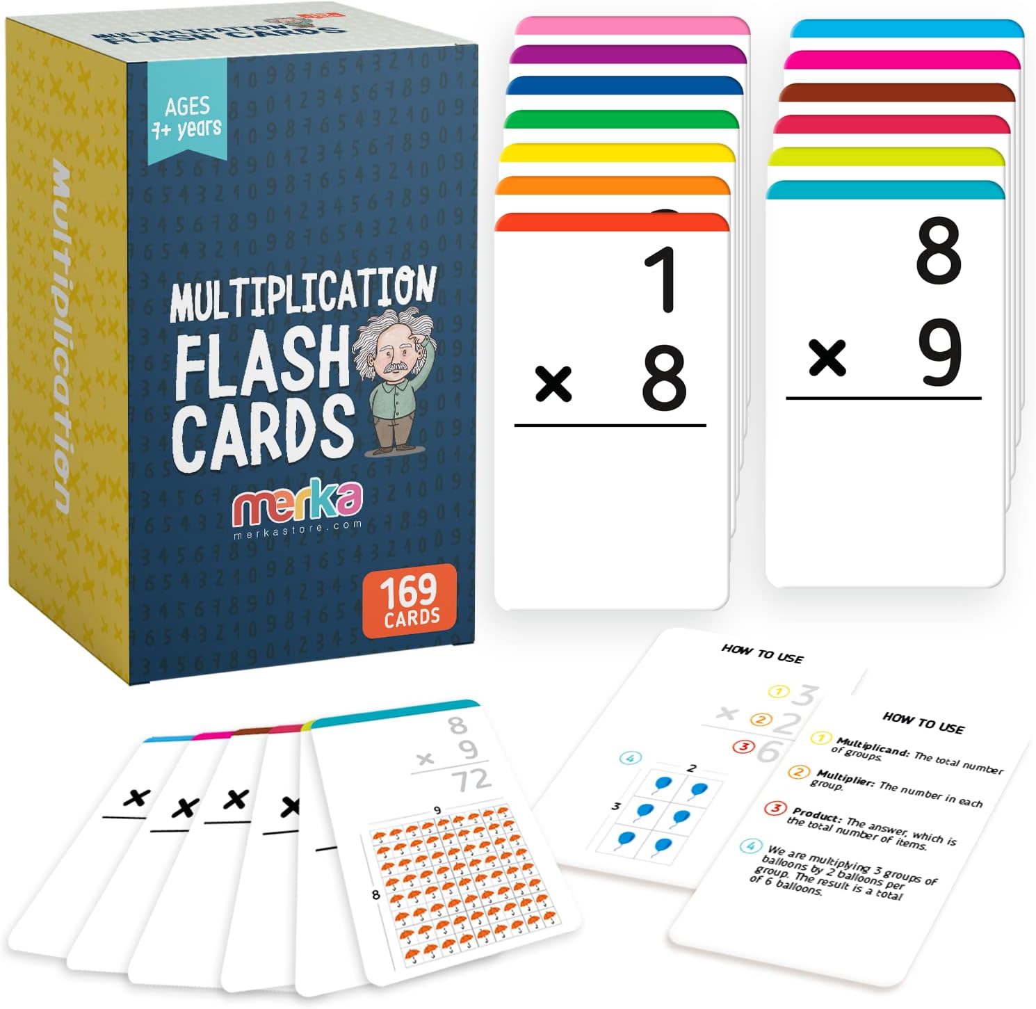 merka Multiplication Flash Cards Multiplication Tables for