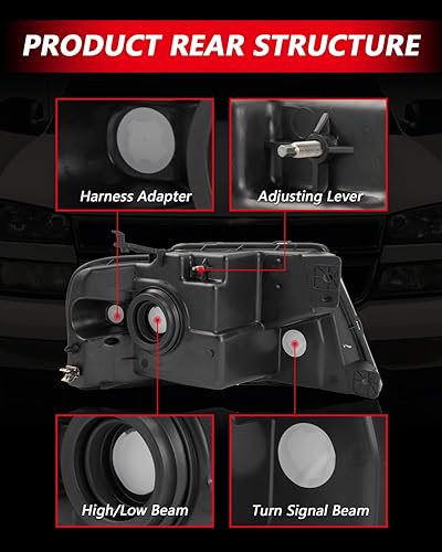 Miniatura 6 de Torchbeam - Conjunto de faros delanteros de repuesto para 2004-08 F-150, 2006 Mark LT