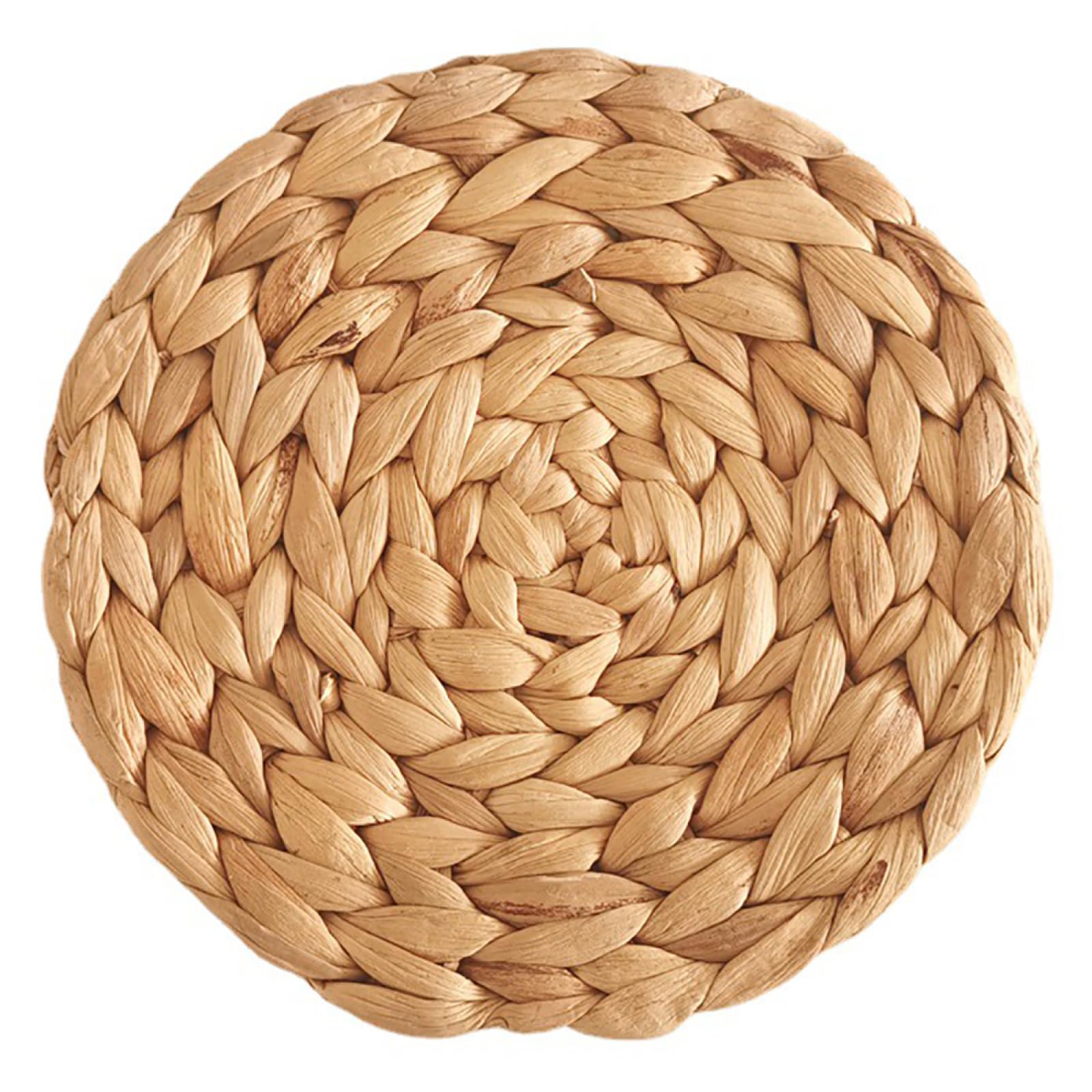 GrassWoven Placemat, Round Rustic Grass Placemats For Dining Table 10-38cm(6pcs,38cm(14.9in))
