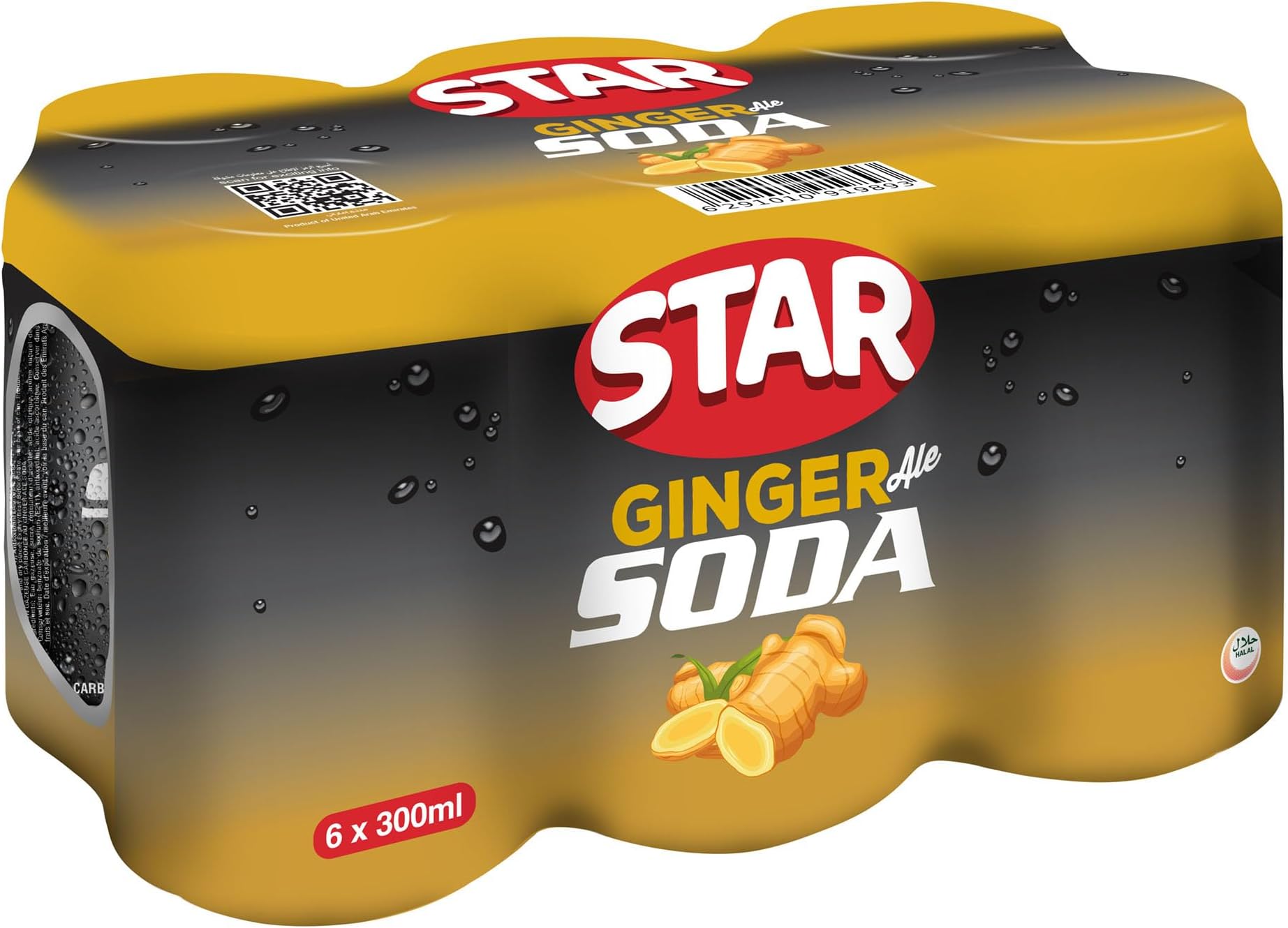 Ginger Soda Carbonated Soft Drink 6 x 300 ml