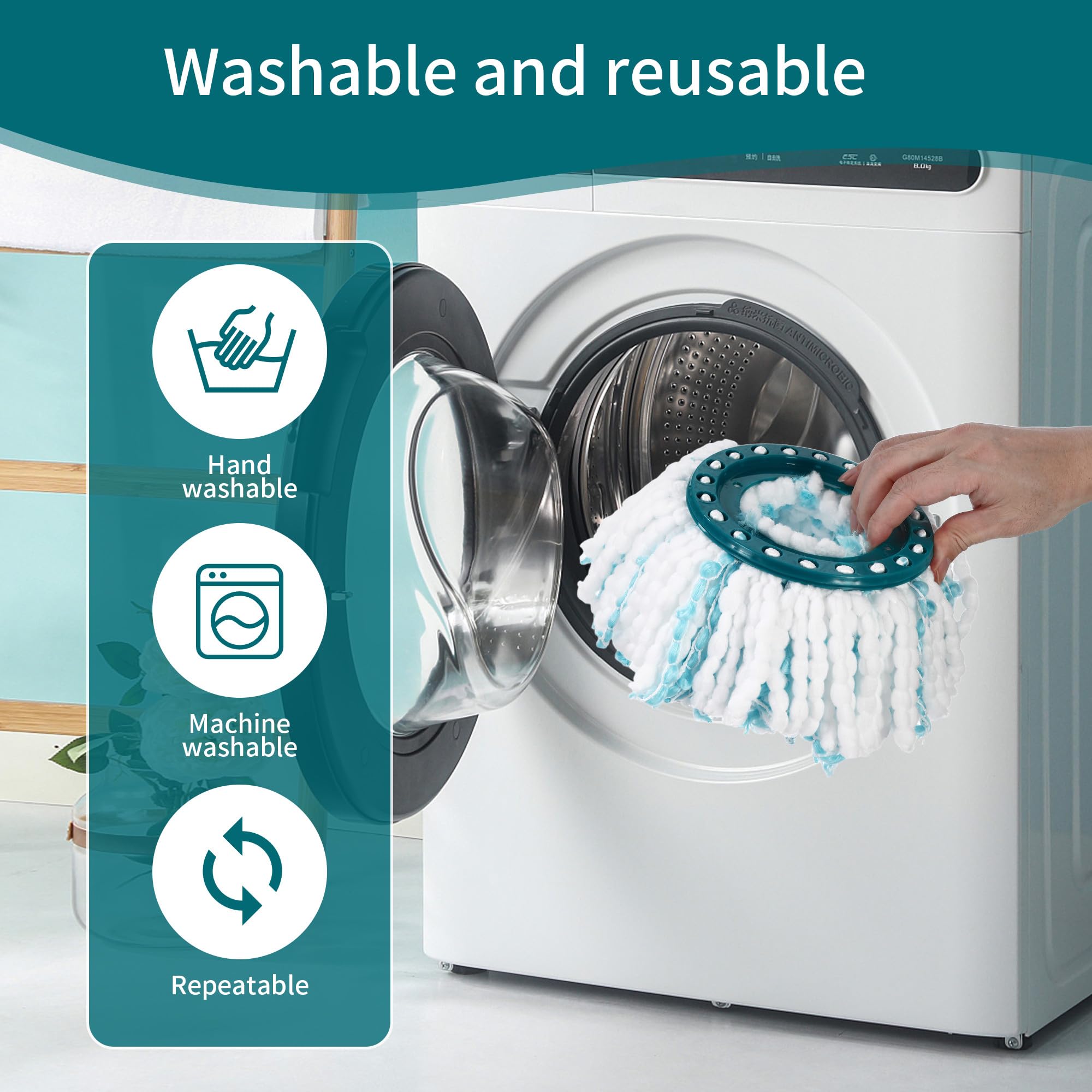4 -częściowe zastępcze głowica do czystych skrętu krążka mopa Leifheita Mop/Clean Twist Tarc, mopa leisynej pokrywy zastępczej