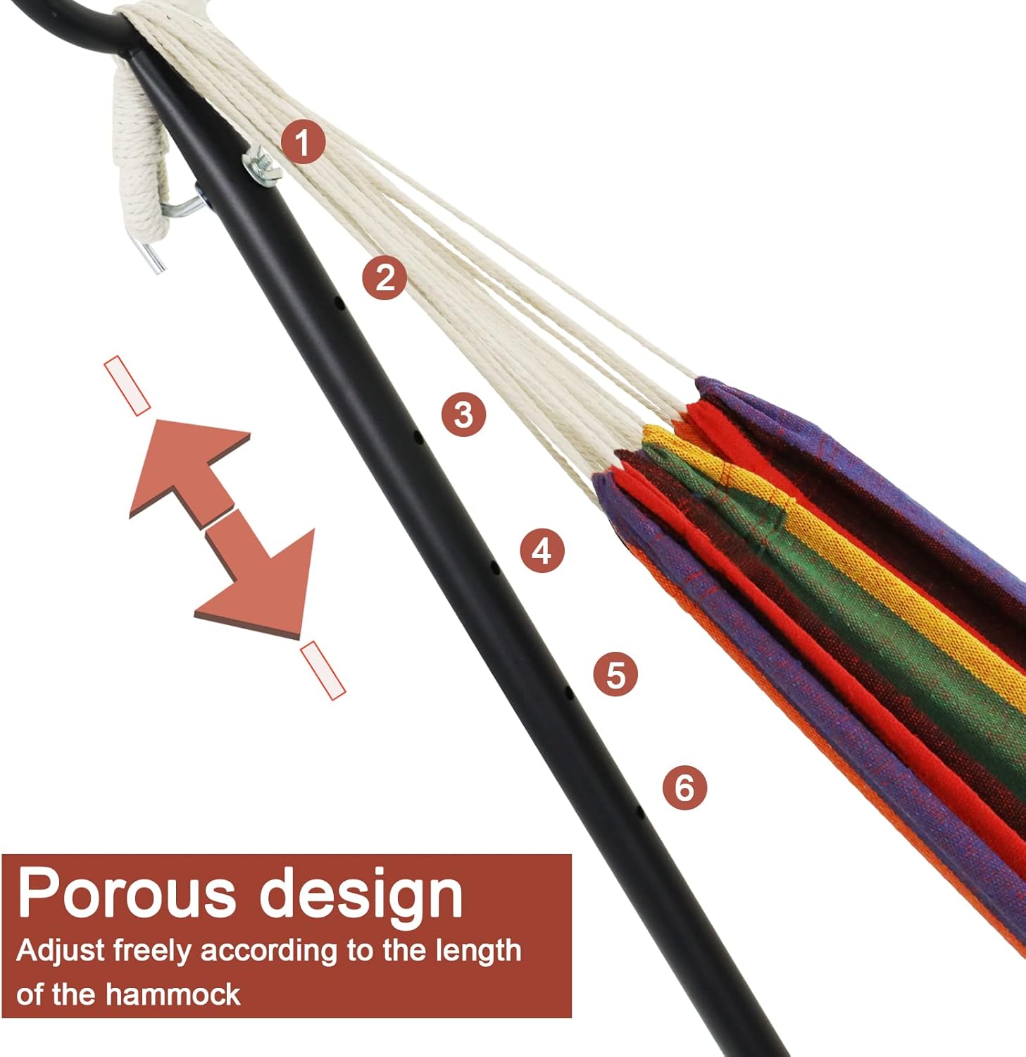 Grecodown Hammock with Stand, 450 lbs Weight Capacity Steel Hammock, Portable Hammock with Space Saving Carrying Bag for Indoor Outdoor Patio : Patio, Lawn & Garden