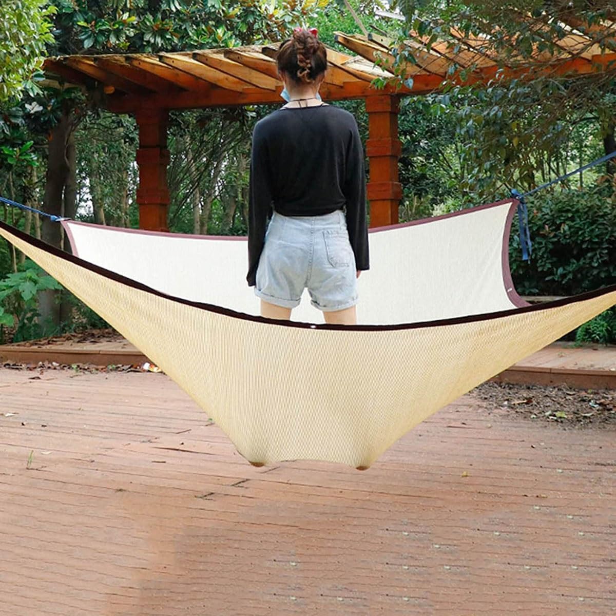 Shade Netting Garden Sunblock Shade Cloth Beige for Sun Room Pond Carport Tomatoes Cover Shade Sail 75% UV Resistant