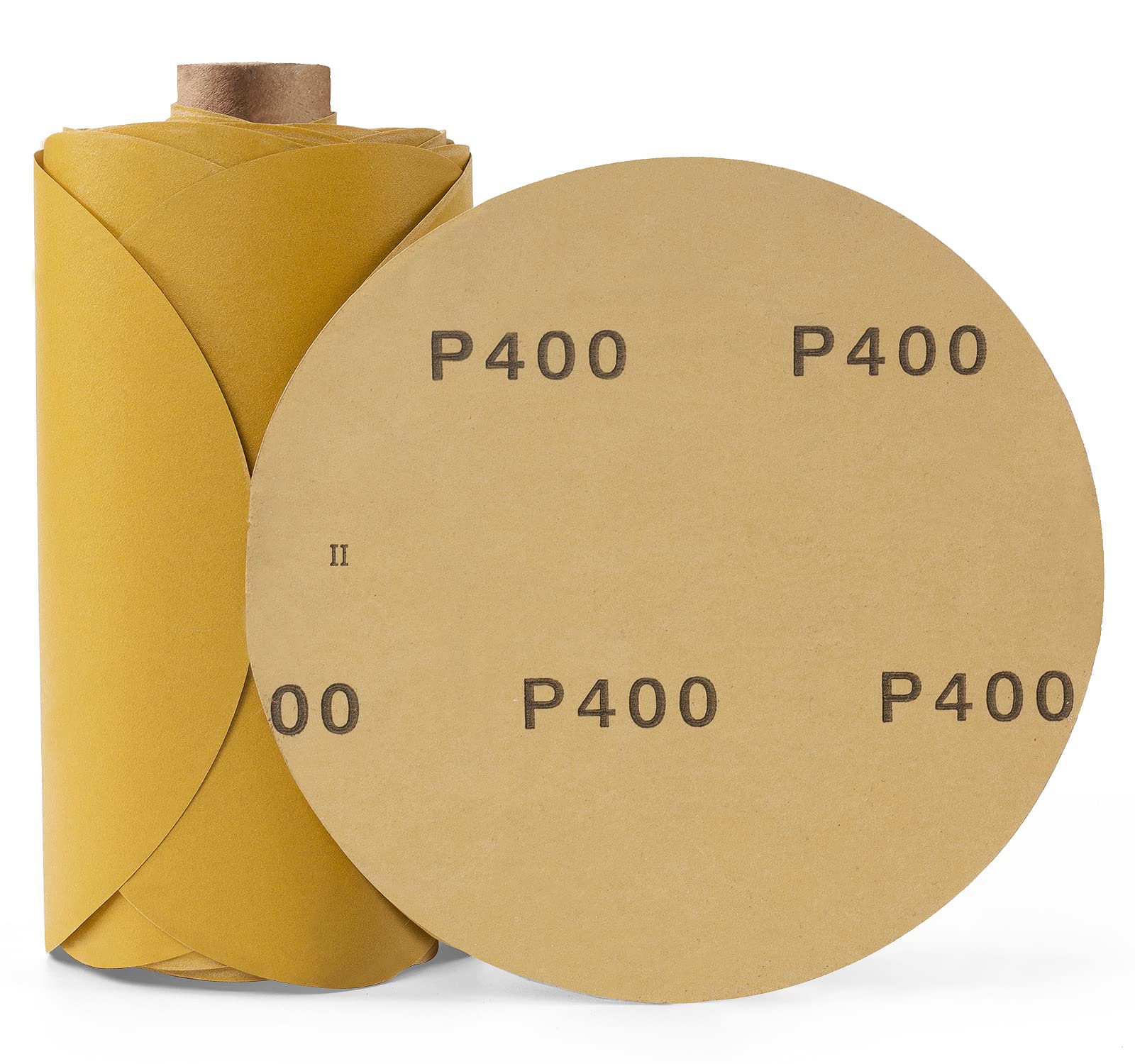 100 dischi PSA da 6 pollici dischi abrasivi autobloccanti 400 grana ossido di alluminio rotondo carta vetrata per levigatrice orbitale