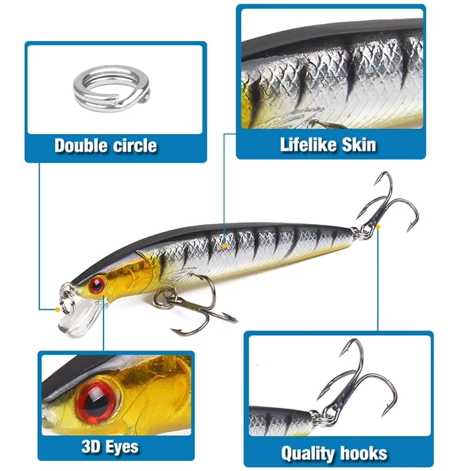 Générique Leurre Minnow Flottant 10cm 9g Mer Bateau Bar