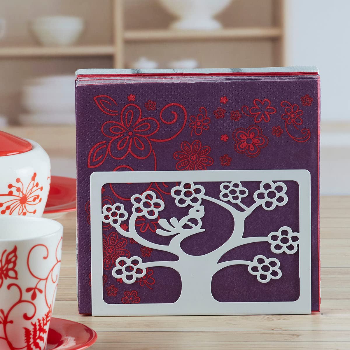 Kookee Metal Freestanding Tissue, Napkin Holder | Set of 1 | Black (HH-077-A) — Amazon image 9