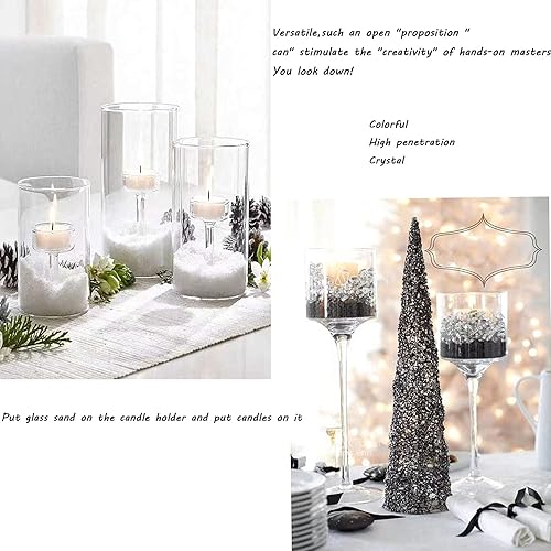 Miniatura 6 de Chips de vidrio liso con borde amarillo, vidrio transparente con purpurina roto de 0.079 a 0.118 pulgadas, esmerilado vítreo triturado para