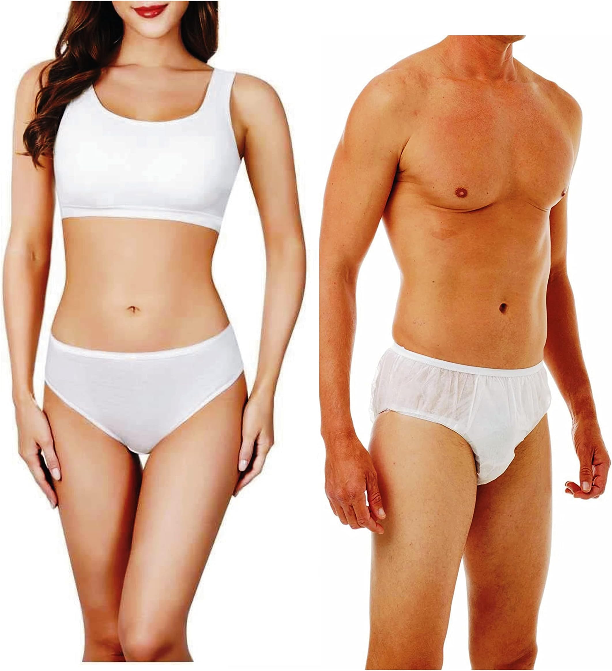 10 Pieces Per Pack Disposable Panty for Women Men Boys Girls (Unisex) Travelling/Spa/Body Massage/Surgeries/Maternity/Periods/Free Size fit for Small to XXL White
