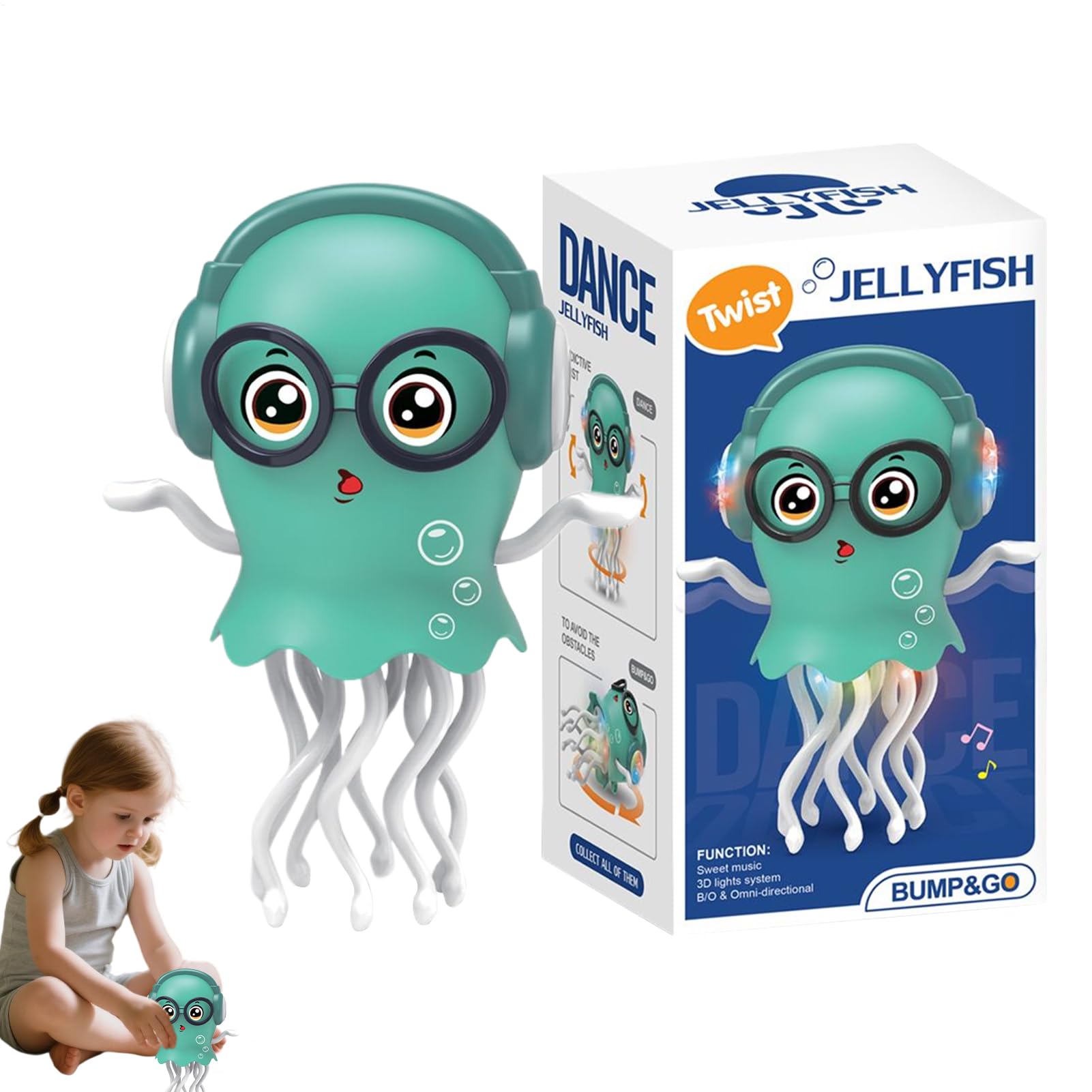 Amazon | タコのおもちゃダンス - 自動障害物の回避玩具|ライト