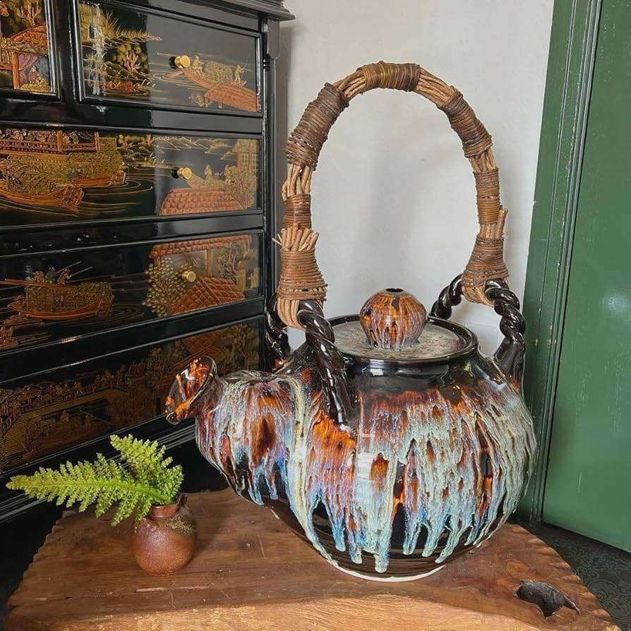 【美品】急須　茶器　陶器　オブジェ　置物　インテリア　工芸品　美術品　A2666 楽天市場】IwaiLoft かわいい鴨さん かも 置物 陶器 茶寵 手作り