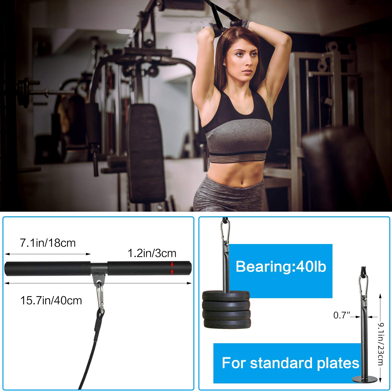 Forearm Exerciser DIY Fitness Pulley Cable System Triceps Biceps