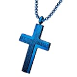 Stainless Steel Box Chain Cross Necklace for Men & Women, 16-24 Inch
