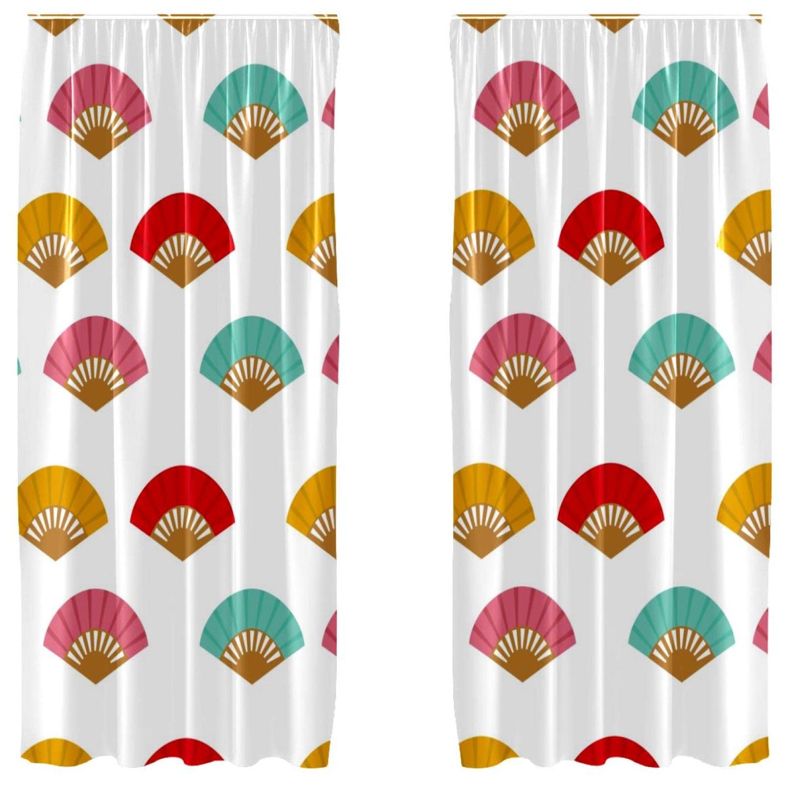 Juego de 2 paneles decorativos con acabado artístico multicolor de 55 x 84 pulgadas