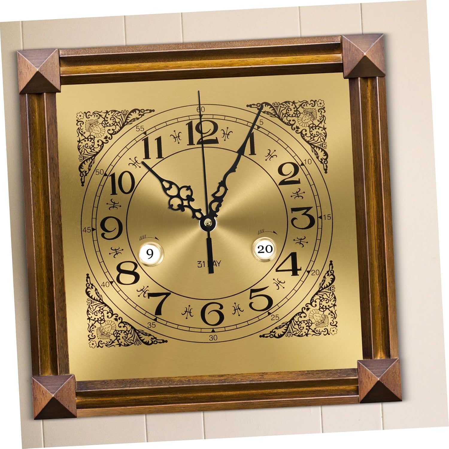 Metal Clock Dial Plate for Grandfather Vintage Clocks with Arabic Roman Numerals Round Classic European Style Sturdy Metal Material and Replacement