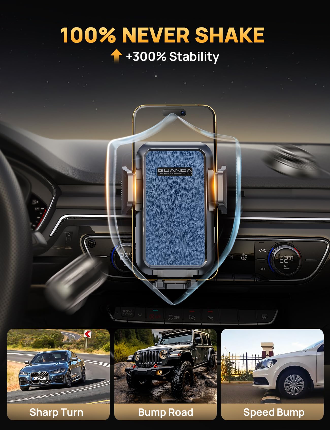 Supporto per telefono CD, supporto per telefono da auto e clip per bocchetta dell'aria [compatibile con custodie spesse], supporto universale regolabile a 360°, per slot CD da auto, per iPhone e