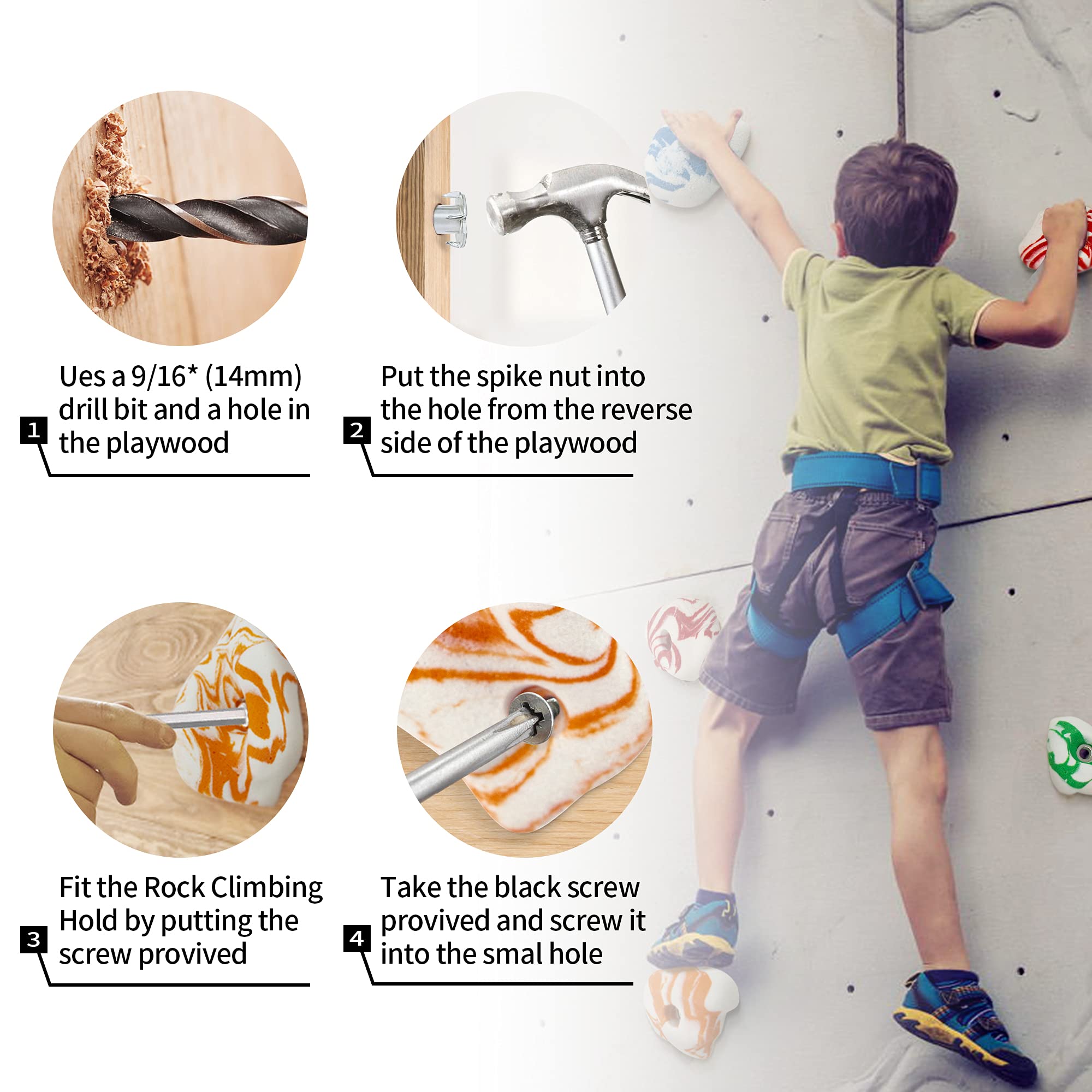 Buy BABY FUN Climbing Holds for Kids and Adults, Large Rock Climbing