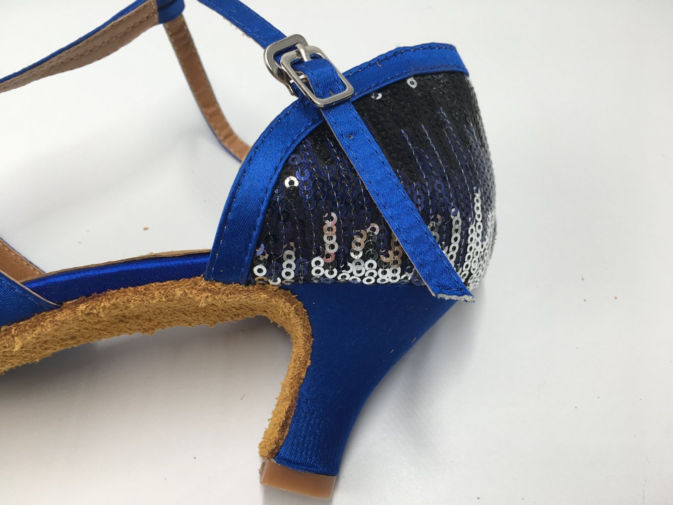 Honeystore Womens Dance Latin Closed Toe T Strap Glitter Mary