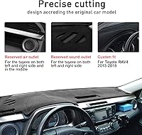 Vista 4 de para Toyota Rav4 Accesorios 2018 2017 2016 2015 2014 2013 Cubierta de salpicadero Alfombrilla para salpicadero Ajuste personalizado Cubierta