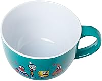Vista 3 de Silver Buffalo Bob Esponja Meme Conmocionado del Grupo con Patrick, Calamardo y Sr. Cangrejo Taza de Sopa de Cerámica, 24 Onzas
