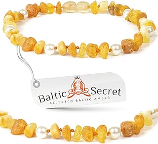 AmberForPets Bernsteinkette Hund, Bernsteinhalsband Hunde mit Perlen, Zeckenschutz Katze & Hunde, Baltischer Bernstein roh im test