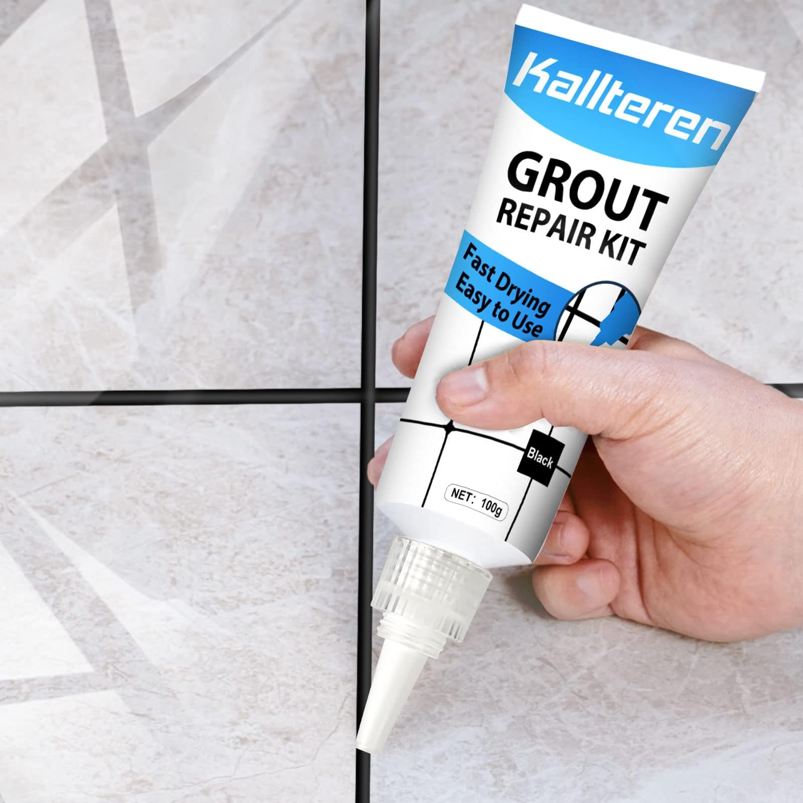 Tile Grout Repair Kit, 1 Pcs Grout Filler for Shower Caulk, Fast Drying Grout...