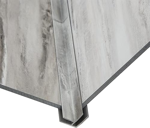 Miniatura 34 de Palisade Borde de vinilo de esquina interior en roble gris (muestra de 6 pulgadas)