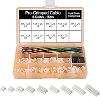 Vista 8 de XH Kit de enchufe de conector de 0.100 in y cable preprensado de 2 pines, 3 pines, 4 pines, 5 pines, 6 pines, carcasa de 7 pines, adaptador JST