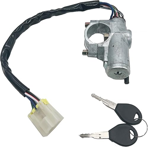 Miniatura 1 de Interruptor de encendido con cilindro de bloqueo Transmisión manual compatible con 86-94 D21 87-95 Pathfinder 95 96 Pickup 48700-01G25 48700-01G26