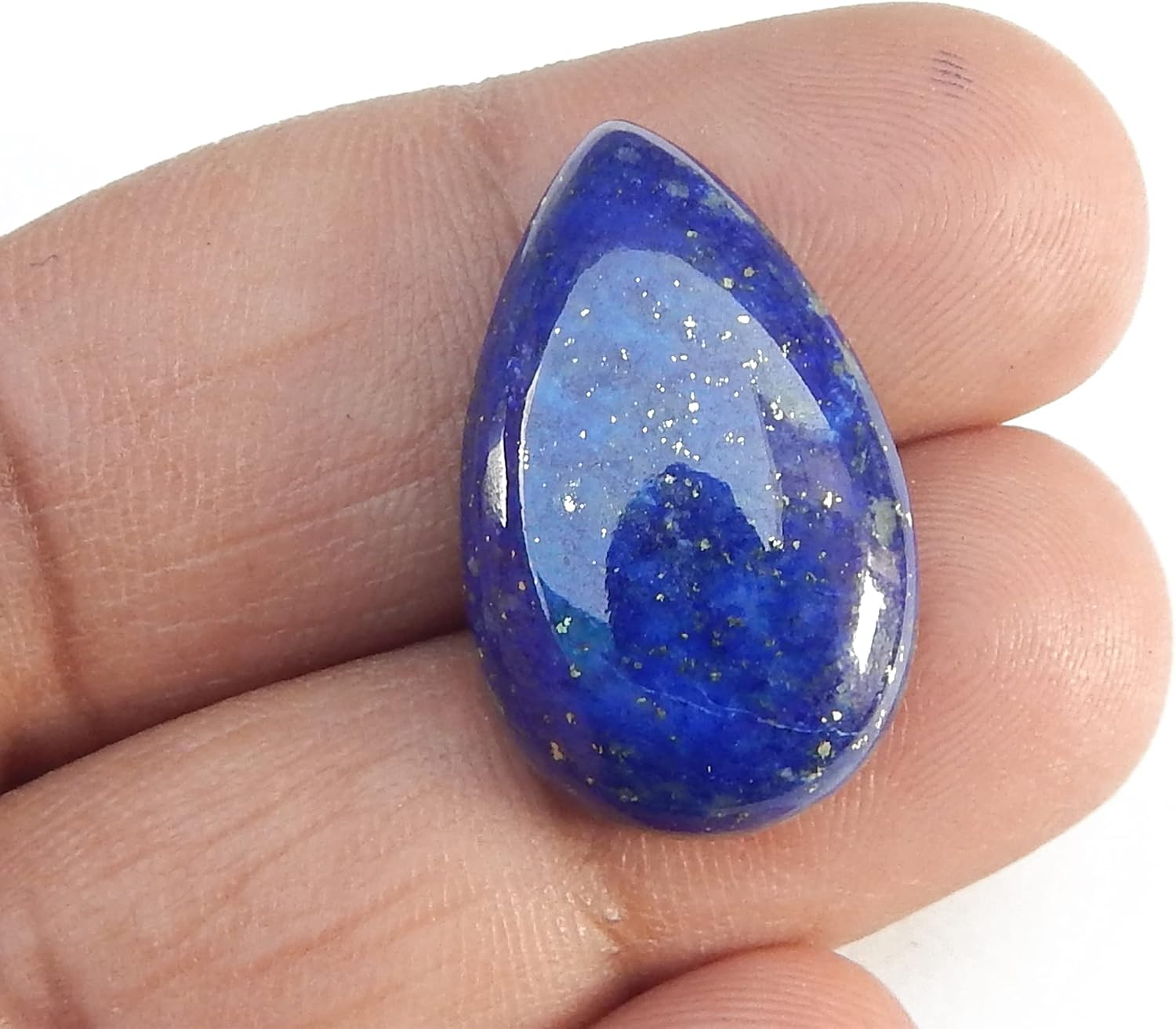 Natural Calibrated 15x25mm Special Size Pear Shape AAA Quality Lapis Lazuli Cabochon Loose Gemstone 1pc box. For Healing Wellness and Jewelry Making.