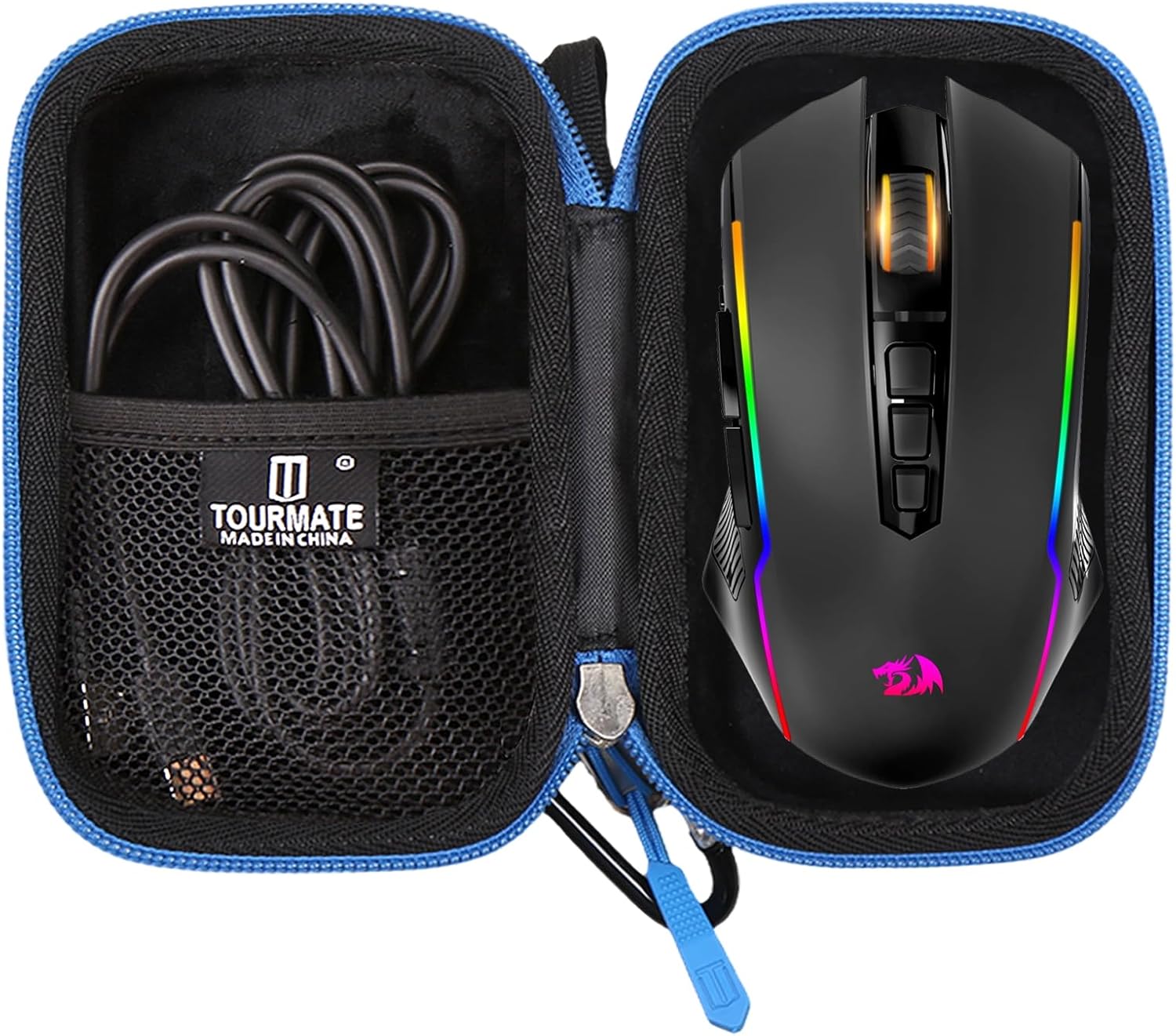 Hard Storage Case for M602/M801/M910-K/M617/M816-PRO Gaming Mouse - Travel Case for Wireless Mouse Gaming 8000 DPI/TECKNET/Logitech M330(Only Box) (Black)(Black & Blue)