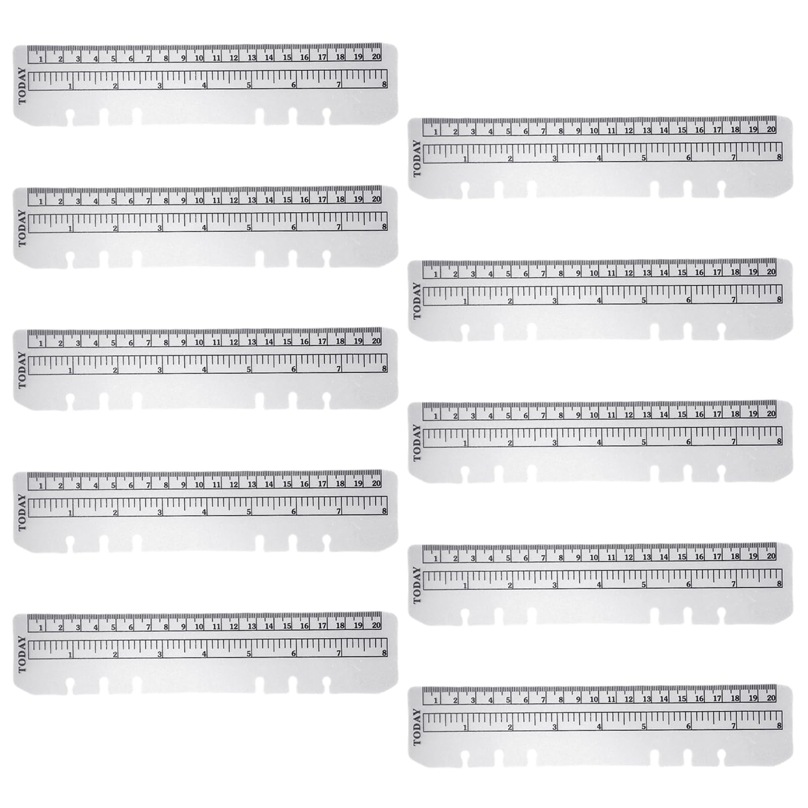 Apglsxy A5looseleaf Ruler Pre-Punched Clear Matte Binder Ruler For Notebooks Journal Multipurpose Binder Divider Page Label For Scrapbooking Multifunctional Ruler For Students