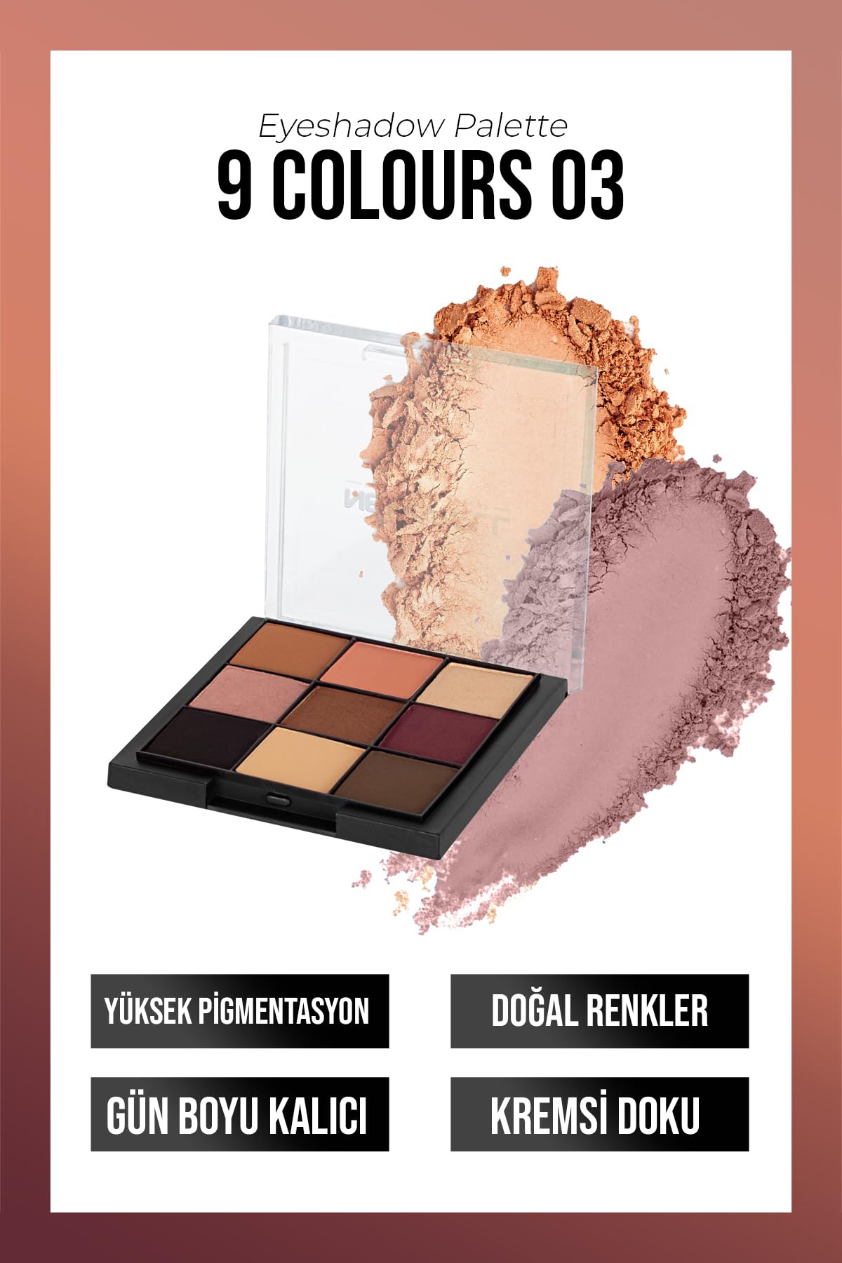 New Well Eyeshadow Palette 9 Colours (03)