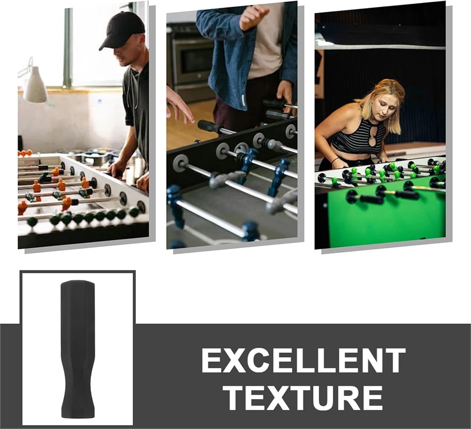 Foosball Table Handle Grip Replacement 18 Pcs Foosball Table Football Machine Grip Handle Convenient Handles Accessories
