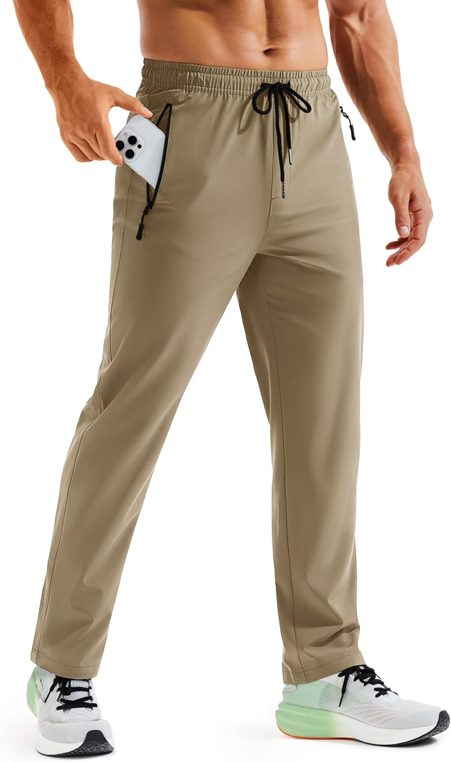 TACVASEN Mens Lighweight Hiking Pants Athletic Casual Quick Dry Stretch Water Resistant Joggers with Pockets Workout Gym