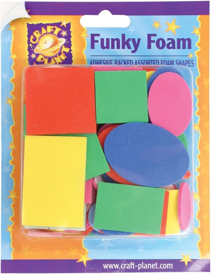 Assorted Pack Self Adhesive Foam Shapes (75 pieces)