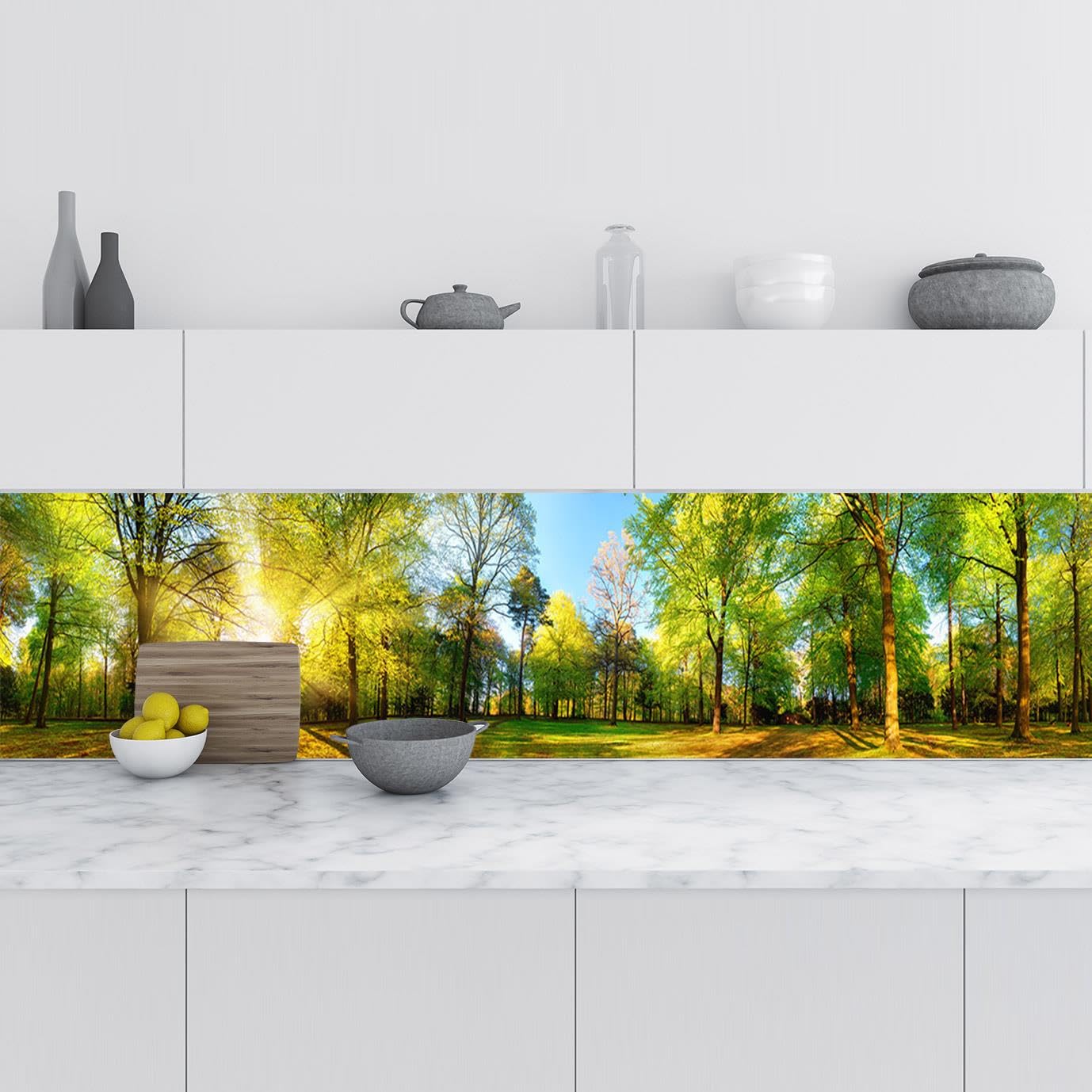 Mutfak Tezgah Arası Folyo Fayans Kaplama Folyosu Bahar Manzarası 60x400 CM