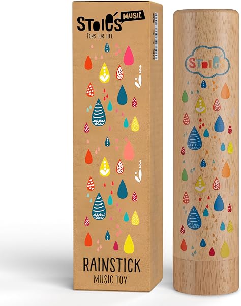 Stoie's Regenstab aus Holz, 1 Stück Packung, beruhigendes, pädagogisches Spielzeug, frühe Entwicklung, Rhythmus- und Koordinationsfähigkeit - 1