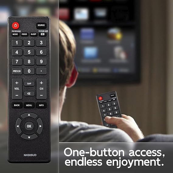 NH305UD Remote Control Replacement for Emerson TV Remote, Universal Remote Control for Emerson TV LCD HDTV Models LF402EM6 LF461EM4 LF501EM4 LF501EM5F LF391EM4 LF320EM4 LF461EM4A LF290EM4