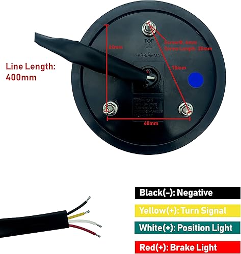 Miniatura 5 de E-Mark ADR CCC - Luz trasera LED redonda de 4.84 pulgadas, 10 V - 30 V, lámpara de freno superbrillante, luz de marcha de giro para remolque,