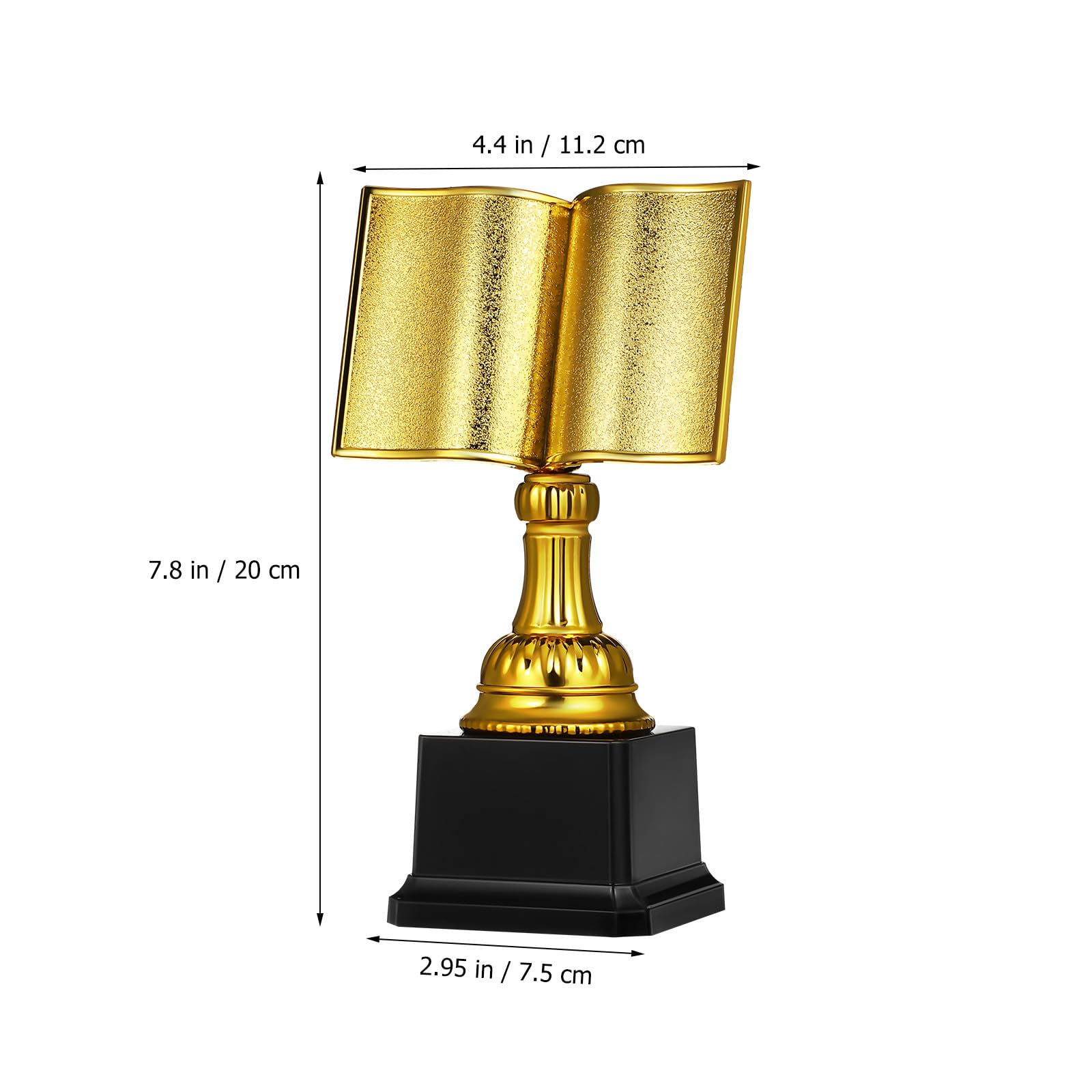 Toddmomy Trofeo para Premiar de Plástico Dorado de Diseño Exquisito y Práctico en Bibliotecas para Colecciones