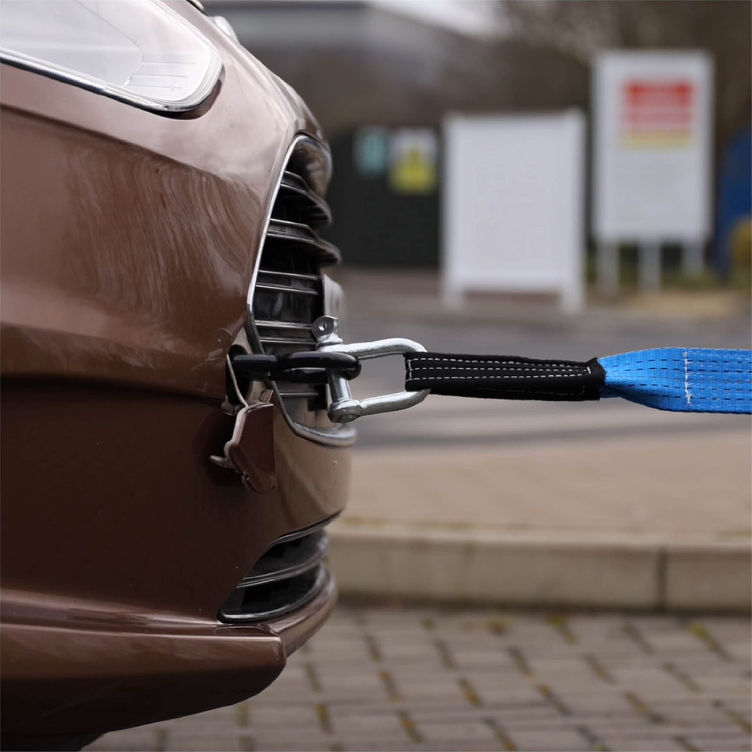 GADLANE Molta Forza Corda Da Traino Con Strisce Riflettenti Con 2 Ganci Di Sicurezza Cinghia Traino Guanti E Custodia Inclusi - 8 Tonnellate - 5 Metri Di Lunghezza
