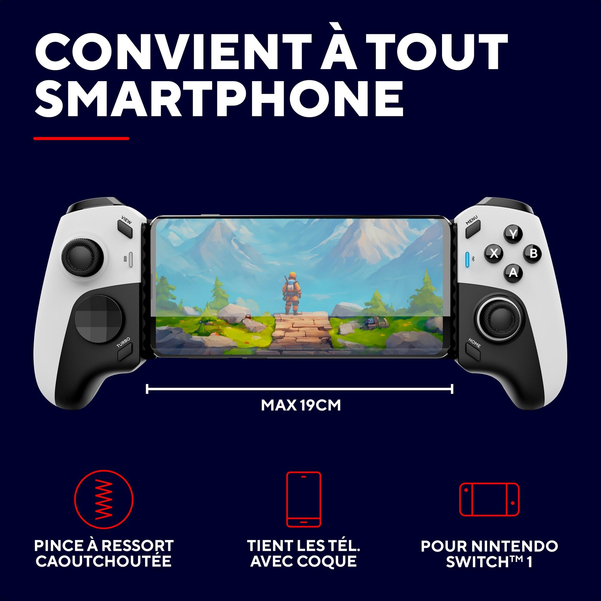 GXTrust Rynox Manette pour Telephone Portable Sans Fil Bluetooth