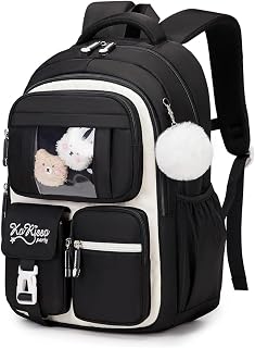Sisipoet Schulrucksack Mädchen 26L mit Brustgurt für Kinder 5-12 Jahre