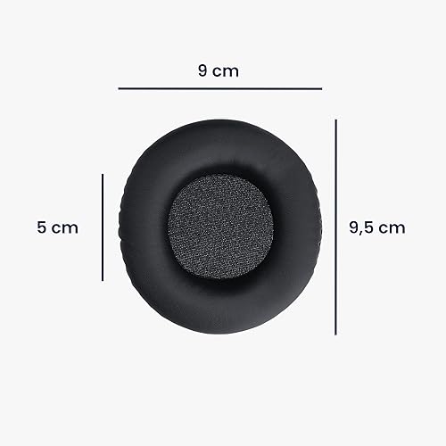 Miniatura 4 de kwmobile Almohadillas compatibles con Pioneer HDJ 200010001500 - 2 x repuesto para auriculares, color negro