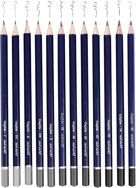 Amazon Co Jp スケッチ鉛筆 デッサン鉛筆 黒鉛 画材 鉛筆セット 持ち運び 初心者 美術系学生 子供 大人に向け プレゼント 鉄製ボックス付き 12本セット 文房具 オフィス用品